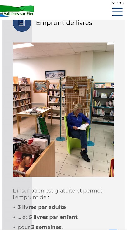 Bibliothèque de Vallières-sur-fier, Bibliothèque à Bloye